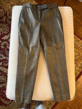 White House Black Market Slim Market Metallic Dress Pants Sz 0